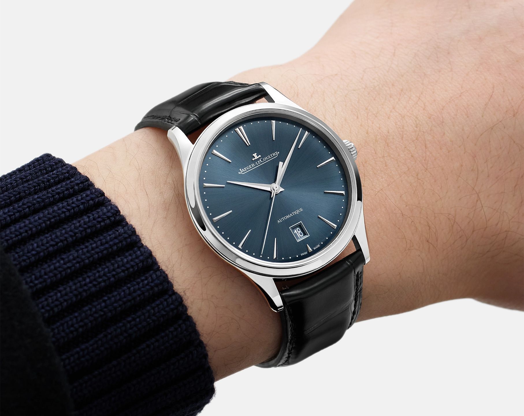 Jaeger-LeCoultre Master Ultra Thin  Blue Dial 39 mm Automatic Watch For Men - 5