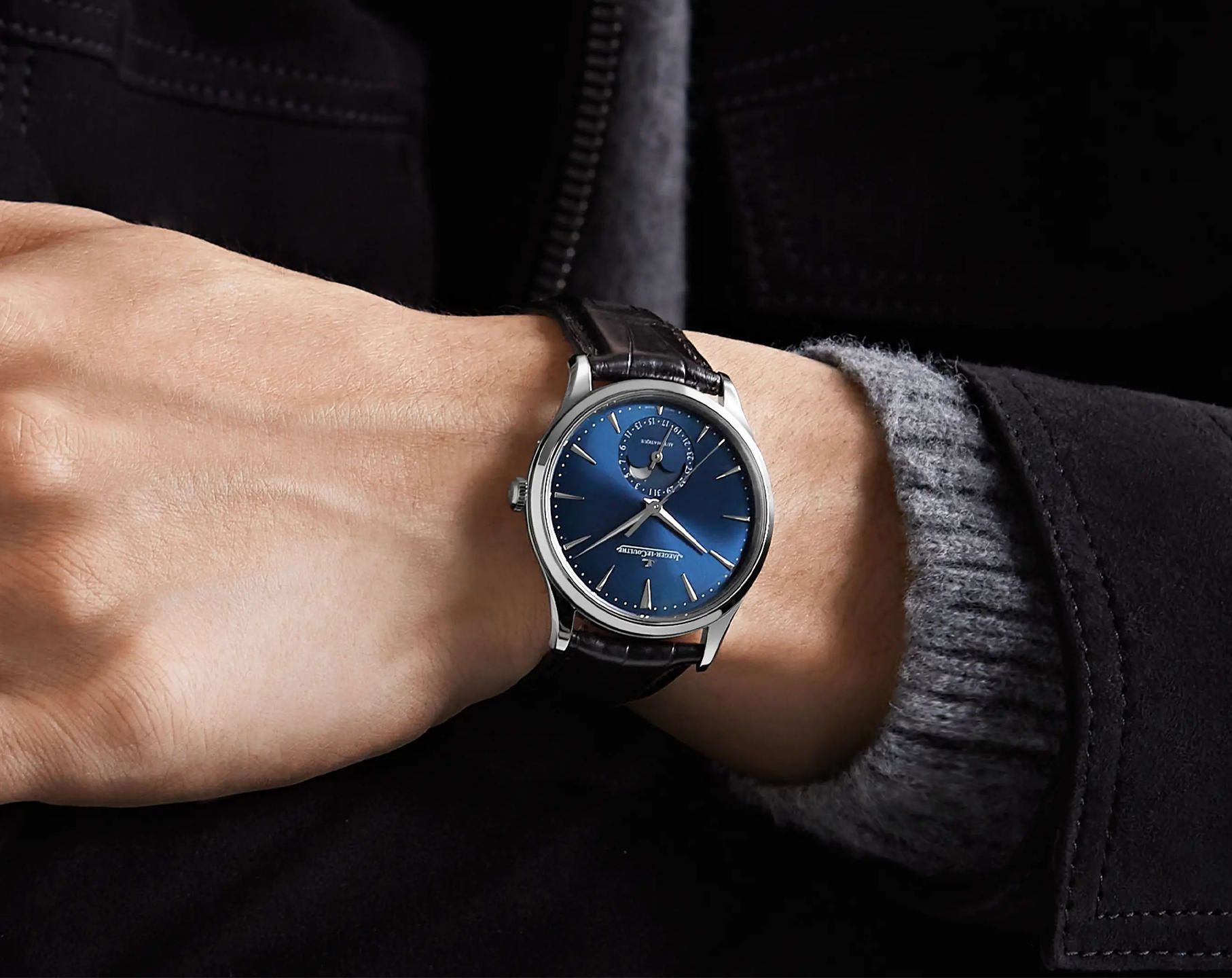 Jaeger LeCoultre Master Ultra Thin 39 mm Watch in Blue Dial