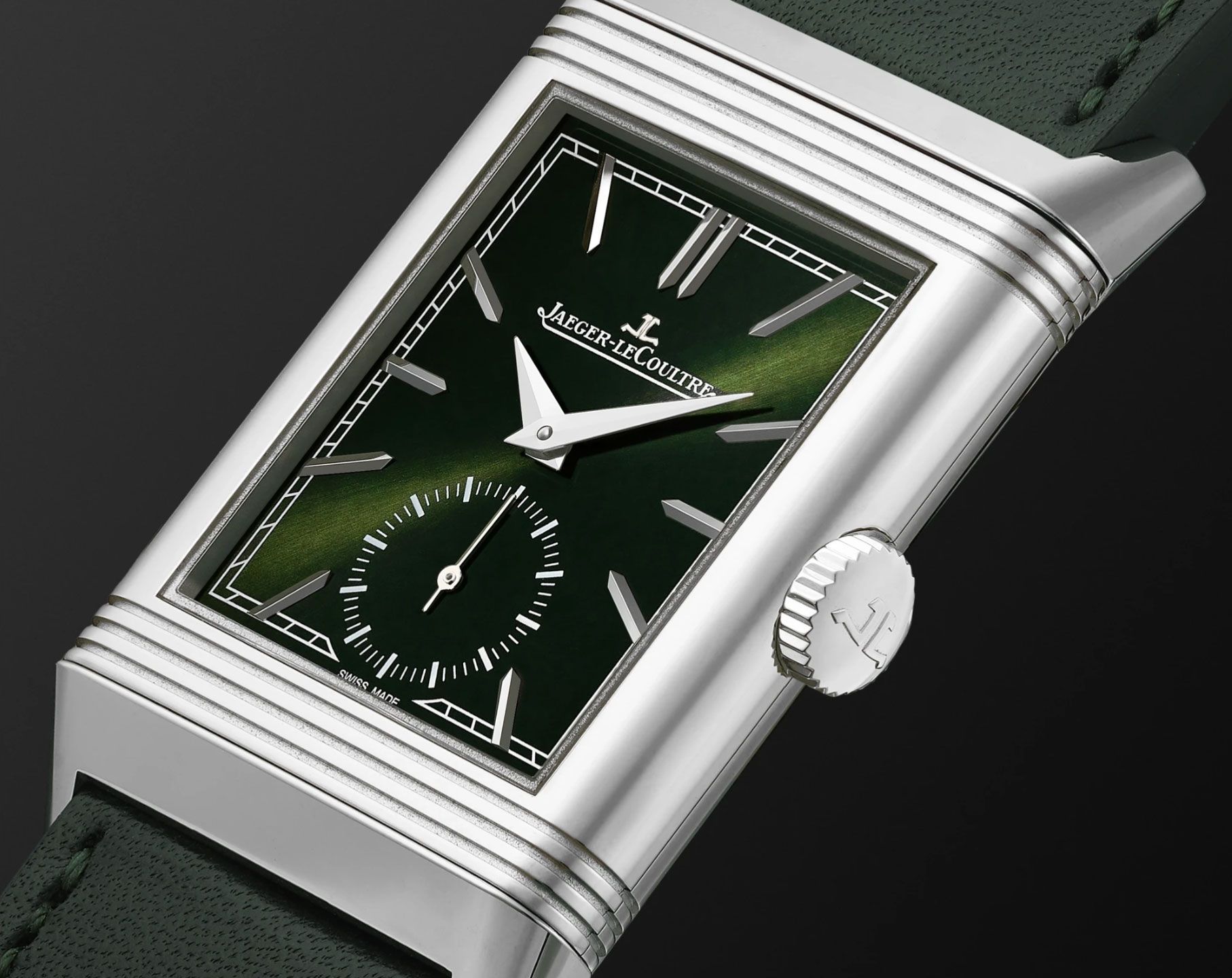 Jaeger LeCoultre Reverso Tribute 27.4 mm Watch in Green Dial