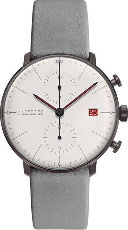 Junghans max bill Chronoscope White Dial 40 mm Automatic Watch For Men - 1