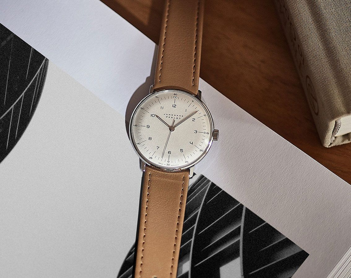 Junghans max bill Hand Winding 34 mm Watch in Silver Dial