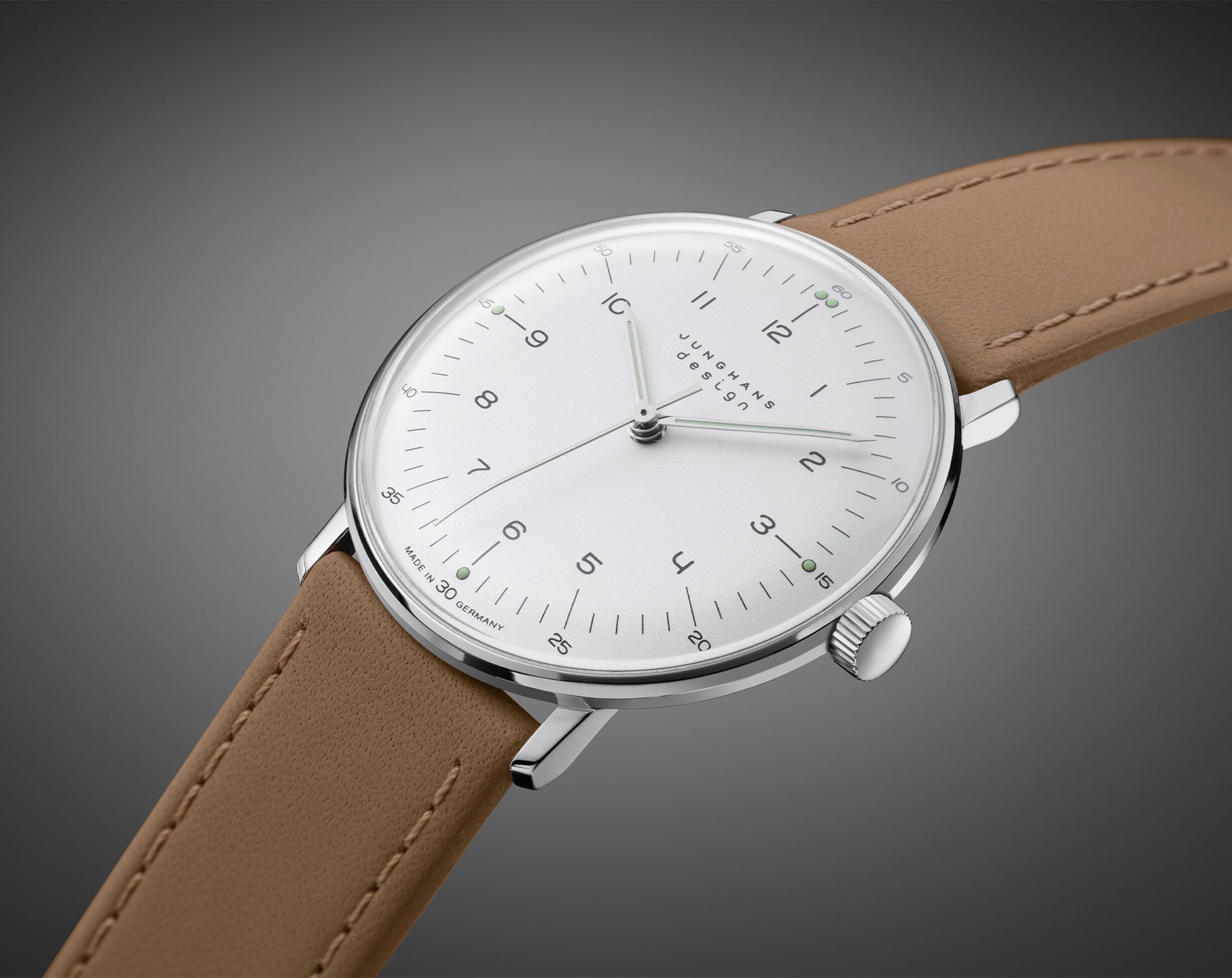 Junghans max bill Hand Winding 34 mm Watch in Silver Dial