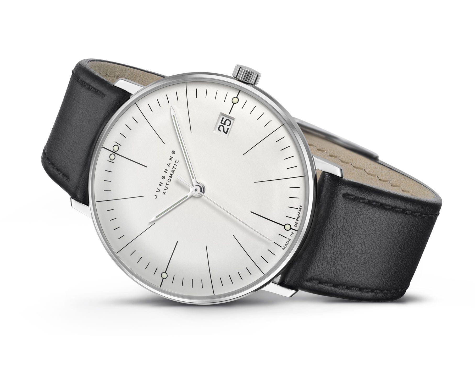 Junghans max bill Kleine Automatic 34 mm Watch in Silver Dial