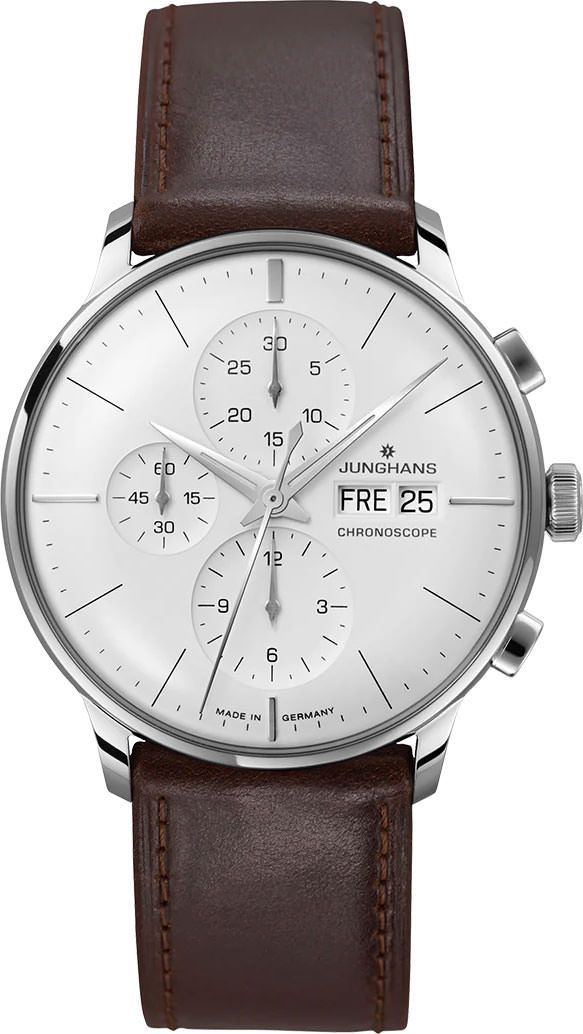 Junghans Meister Meister Chronoscope White Dial 40.7 mm Automatic Watch For Men - 1