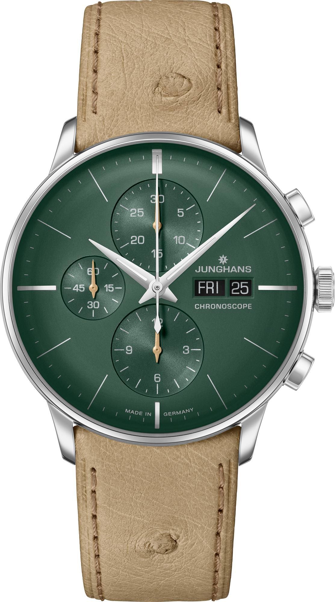 Junghans Meister Meister Chronoscope Green Dial 40.7 mm Automatic Watch For Men - 1