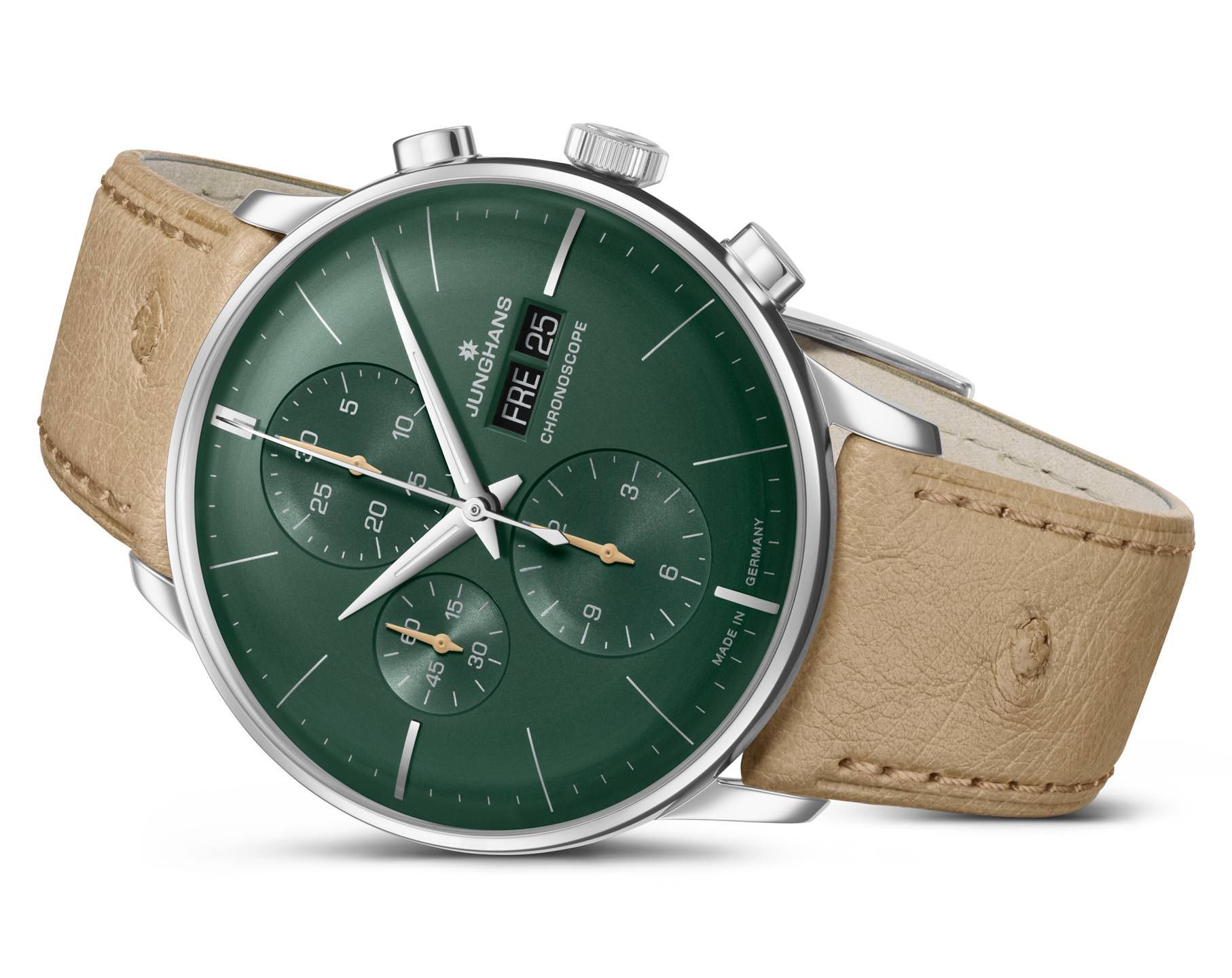 Junghans Meister Meister Chronoscope Green Dial 40.7 mm Automatic Watch For Men - 2