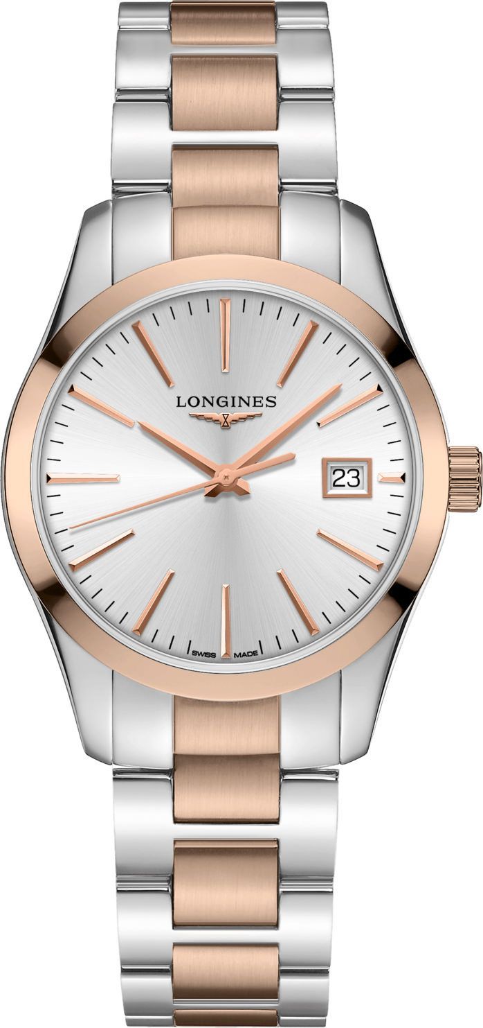 Longines Conquest Conquest Classic Silver Dial 34 mm Quartz Watch For Women - 1