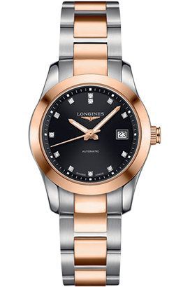 Longines Conquest  Black Dial 30 mm Automatic Watch For Women - 1