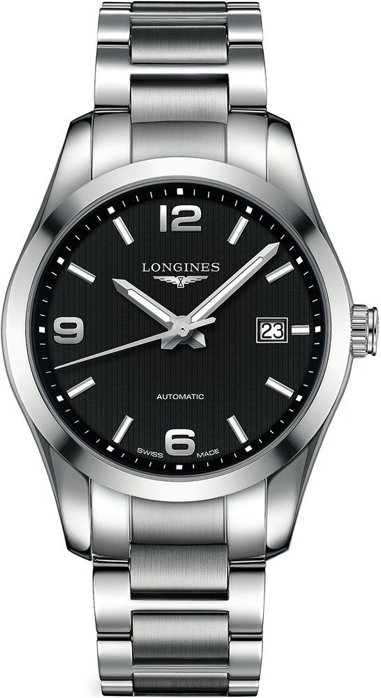 Longines  40 mm Watch in Black Dial For Men - 1