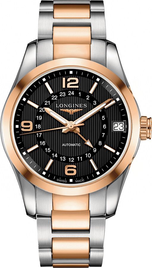 Longines  42 mm Watch in Black Dial For Men - 1