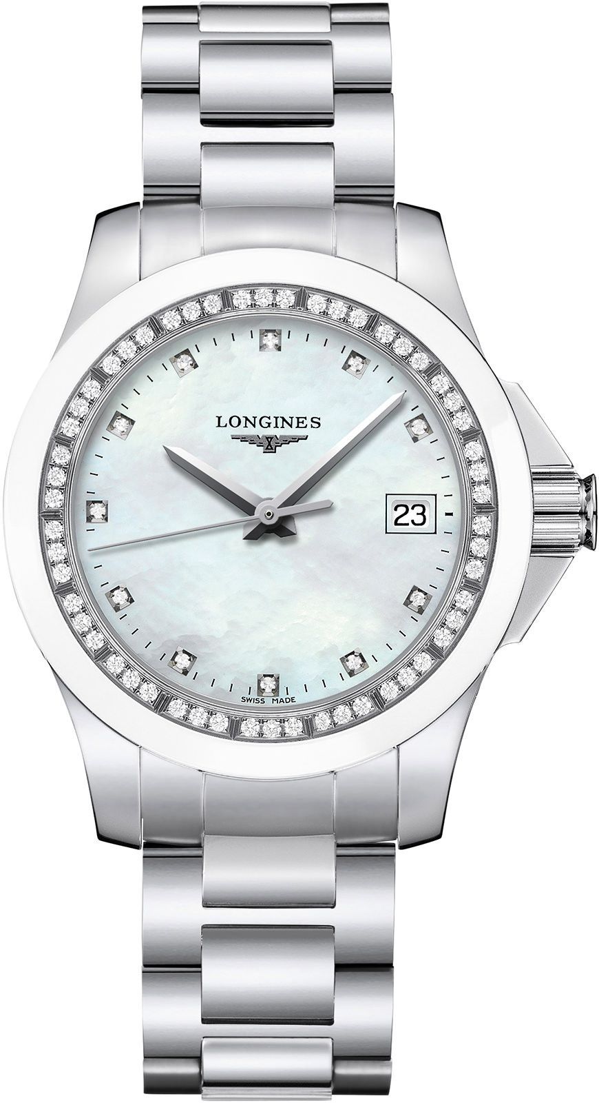 Longines Sport  MOP Dial 35 mm Quartz Watch For Women - 1