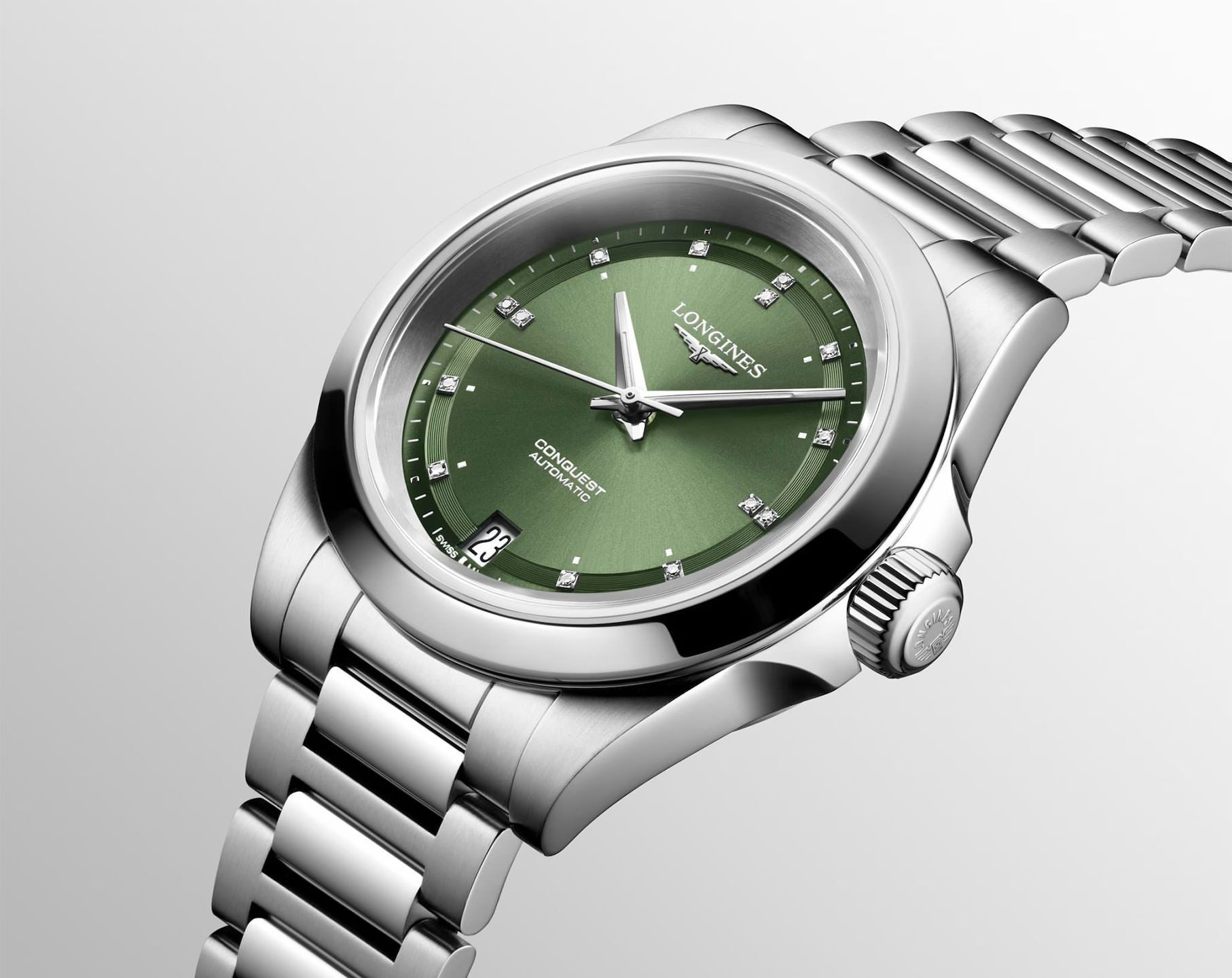 Longines Conquest 34 mm Watch in Green Dial