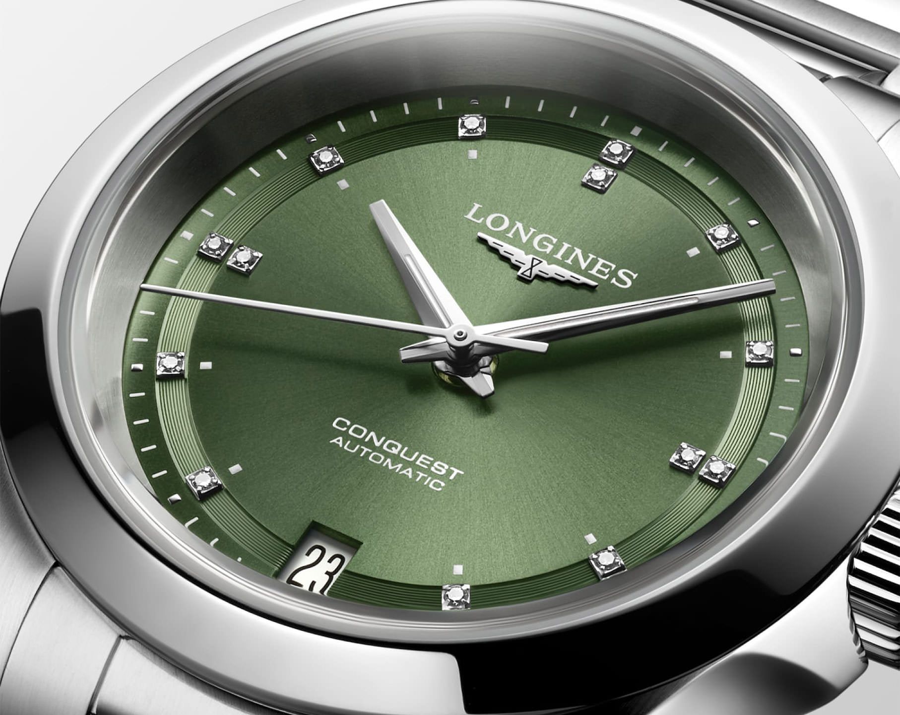 Longines Conquest 34 mm Watch in Green Dial