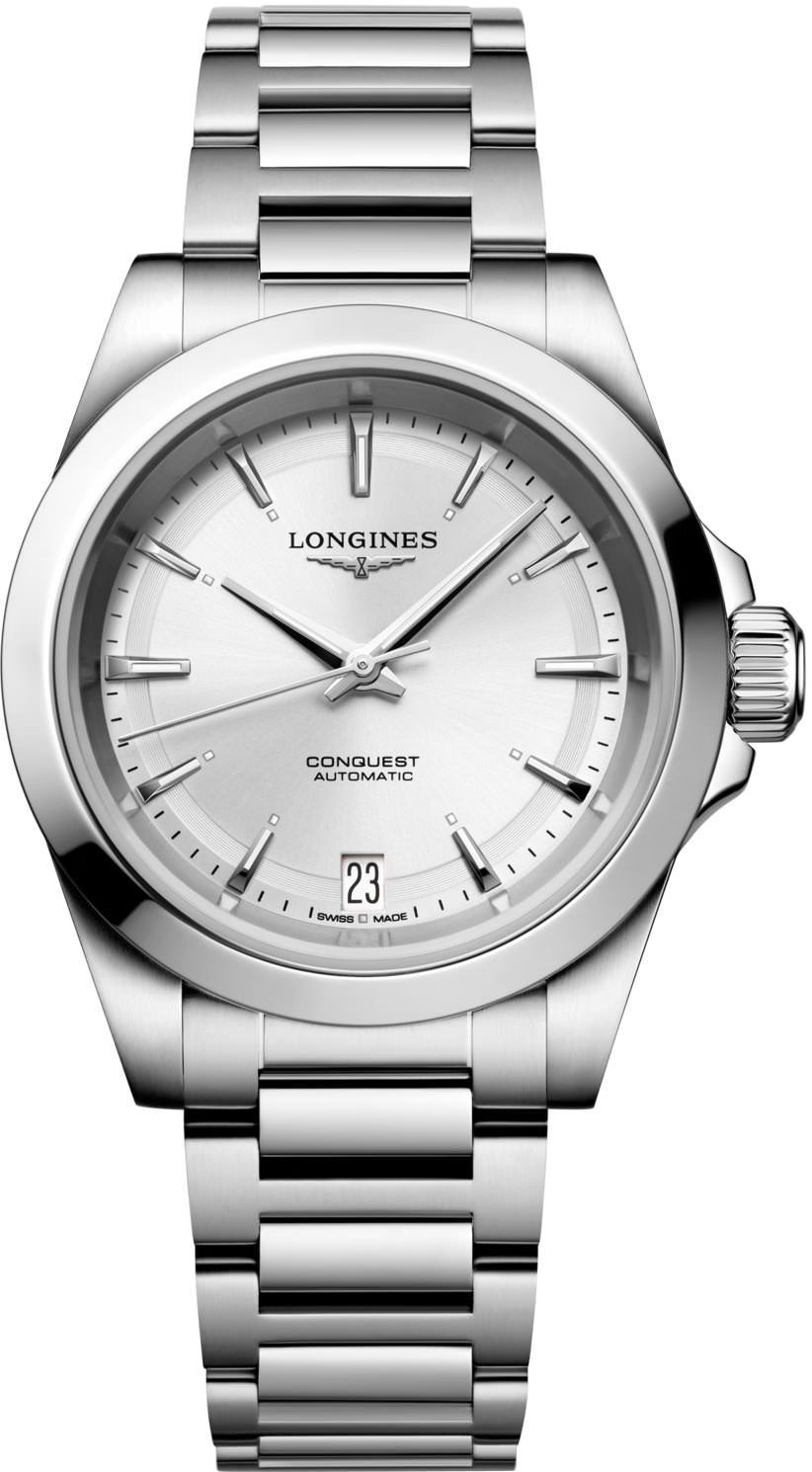 Longines Conquest  Silver Dial 34 mm Automatic Watch For Men - 1