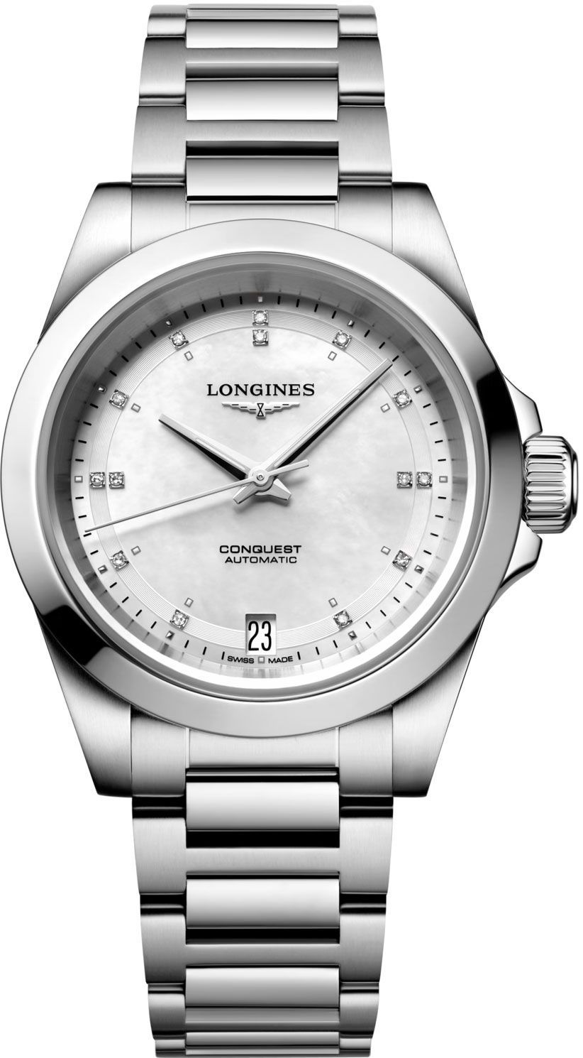 Longines Conquest  White MOP Dial 34 mm Automatic Watch For Women - 1