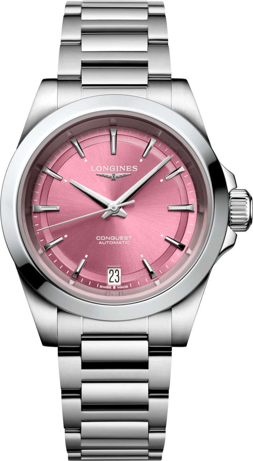 Longines Conquest Conquest Pink Dial 34 mm Automatic Watch For Women - 1