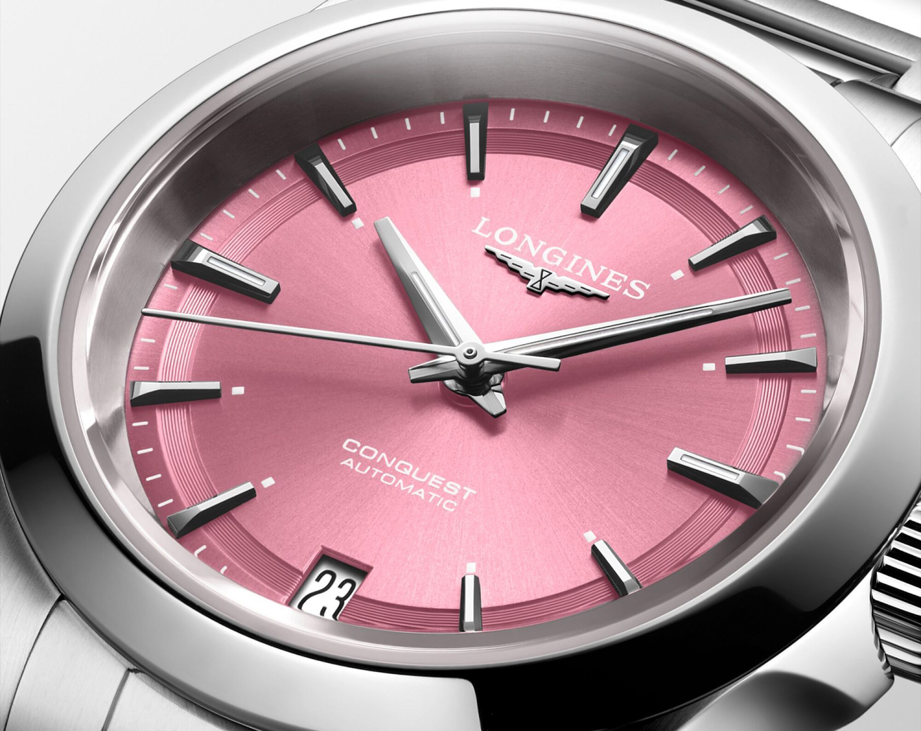 Longines Conquest Conquest Pink Dial 34 mm Automatic Watch For Women - 3