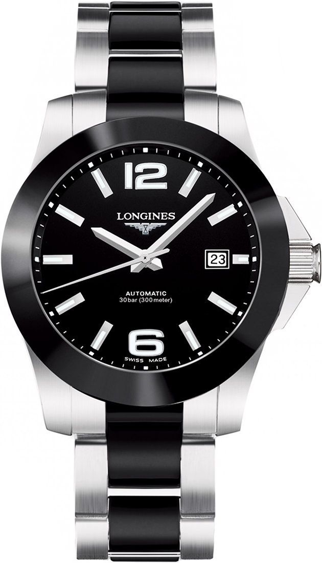 Longines Conquest  Black Dial 41 mm Automatic Watch For Men - 1