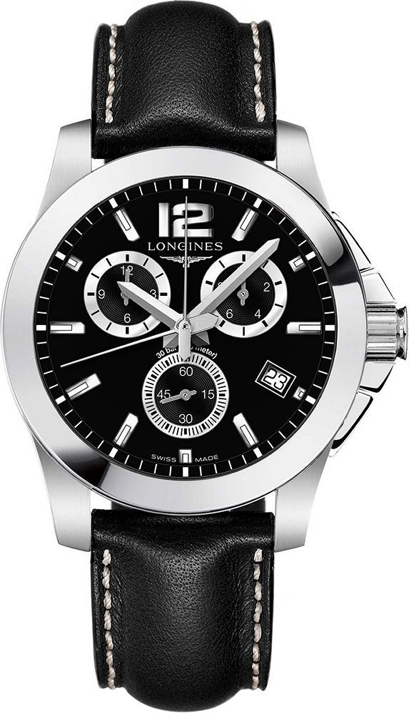 Longines Sport  Black Dial 41 mm Quartz Watch For Men - 1