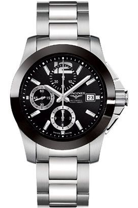 Longines Conquest  Black Dial 41 mm Automatic Watch For Men - 1