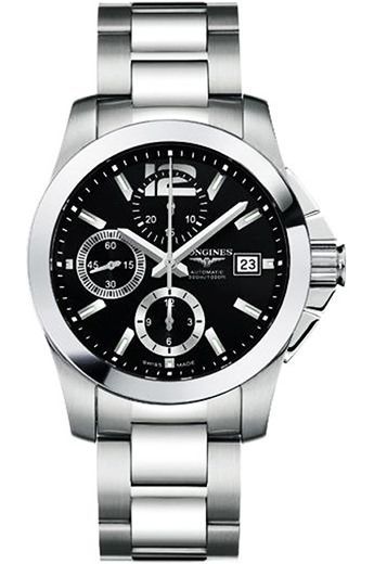 Longines Conquest  Black Dial 41 mm Automatic Watch For Men - 1