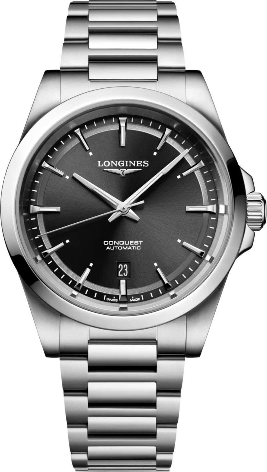 Longines Conquest  Black Dial 41 mm Automatic Watch For Men - 1