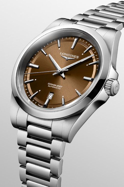 Longines Conquest Automatic Men Watches in Round case Brown Dial