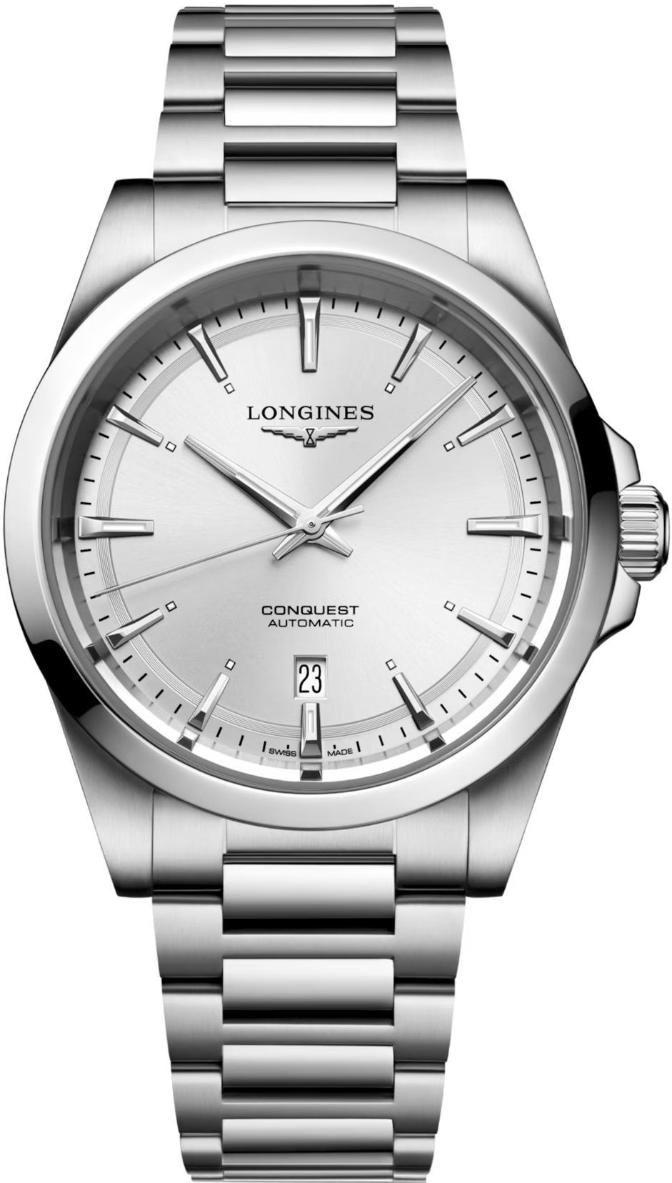 Longines Conquest  Silver Dial 41 mm Automatic Watch For Men - 1