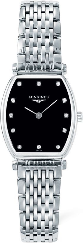 Longines Elegance  Black Dial 22.2 mm Quartz Watch For Women - 1