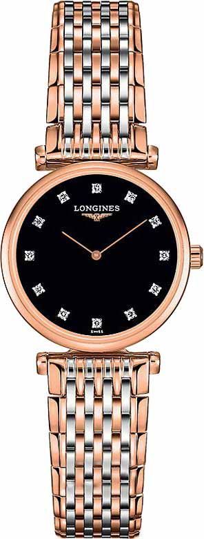 Longines Elegance La Grande Classique de Longines Black Dial 24 mm Quartz Watch For Women - 1
