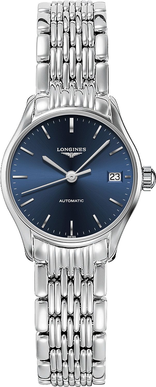 Longines Elegance  Blue Dial 25 mm Automatic Watch For Women - 1