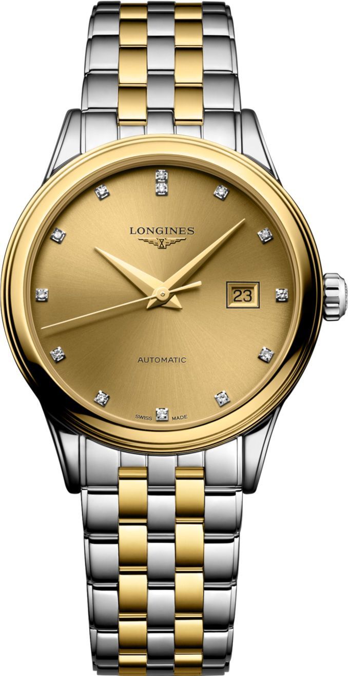 Longines Elegance Flagship Champagne Dial 30 mm Automatic Watch For Women - 1