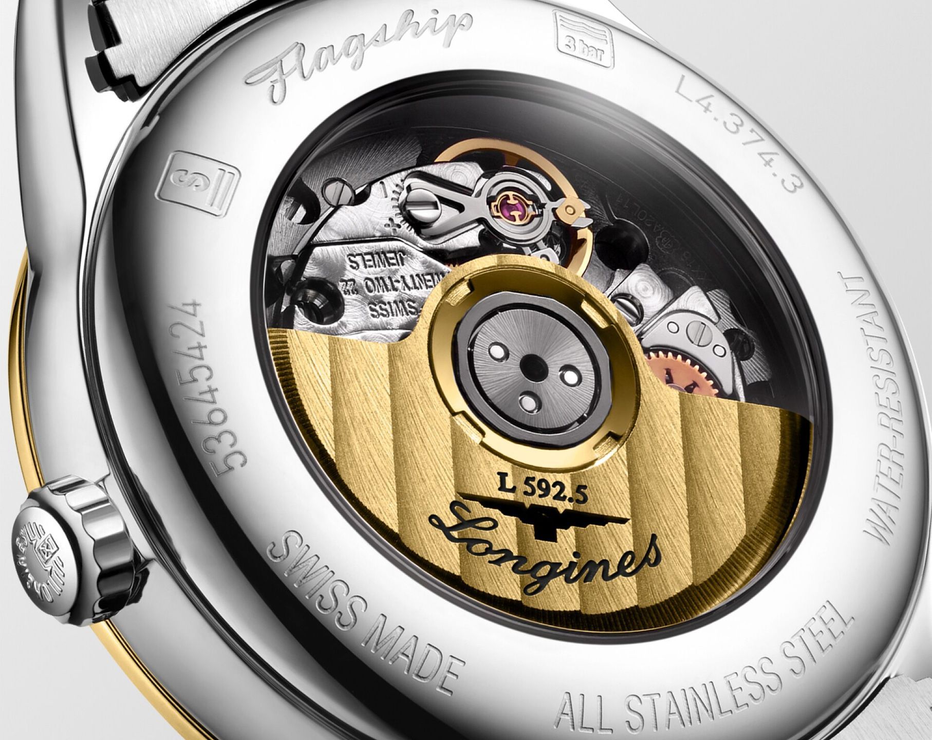Longines Elegance Flagship Champagne Dial 30 mm Automatic Watch For Women - 4