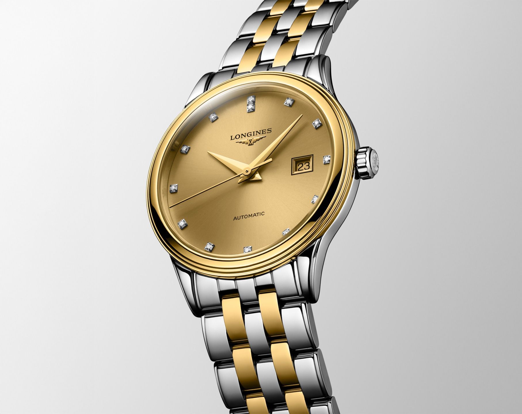 Longines Elegance Flagship Champagne Dial 30 mm Automatic Watch For Women - 5