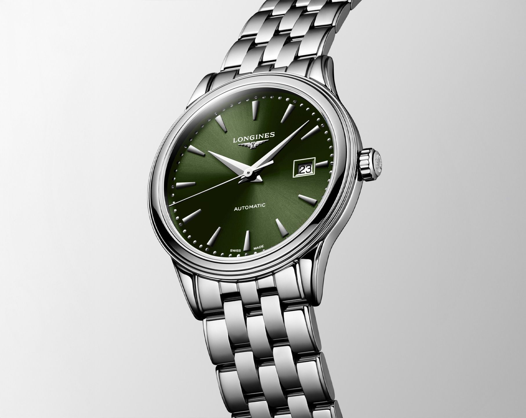 Longines Elegance Flagship Green Dial 30 mm Automatic Watch For Women - 5