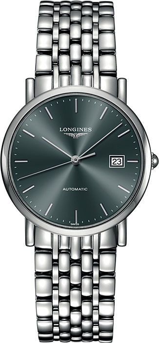 Longines Elegant  Grey Dial 35 mm Automatic Watch For Women - 1