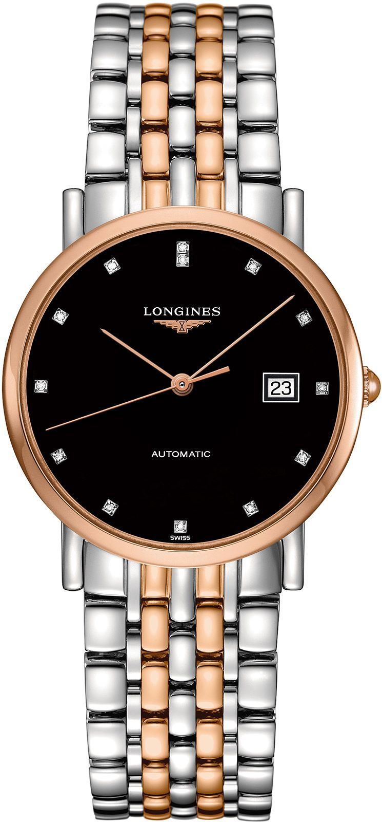 Longines Elegance  Black Dial 35 mm Automatic Watch For Women - 1