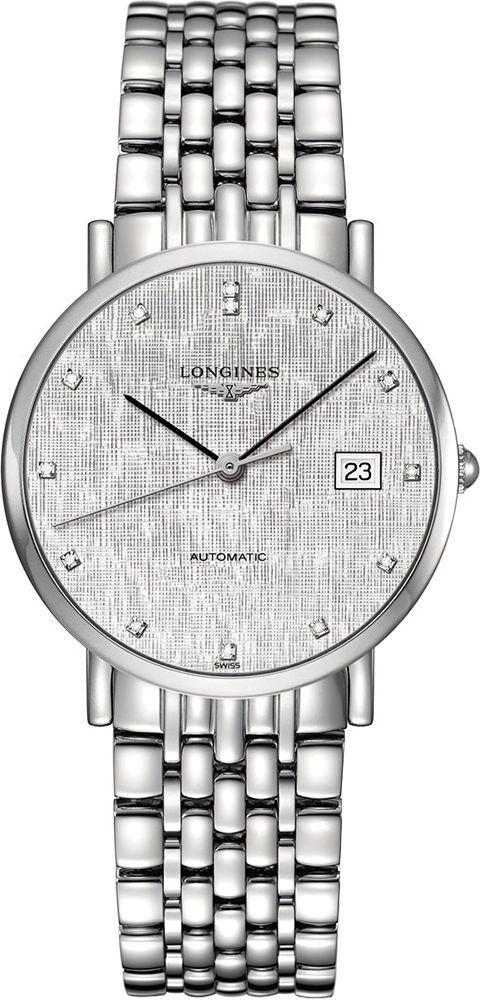 Longines Elegant  Silver Dial 35 mm Automatic Watch For Men - 1