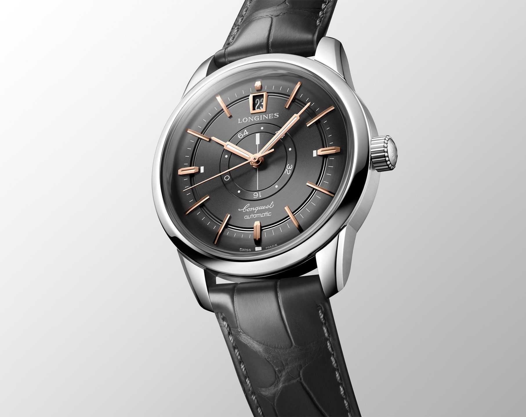 Longines Heritage Classic 38 mm Watch in Anthracite Dial