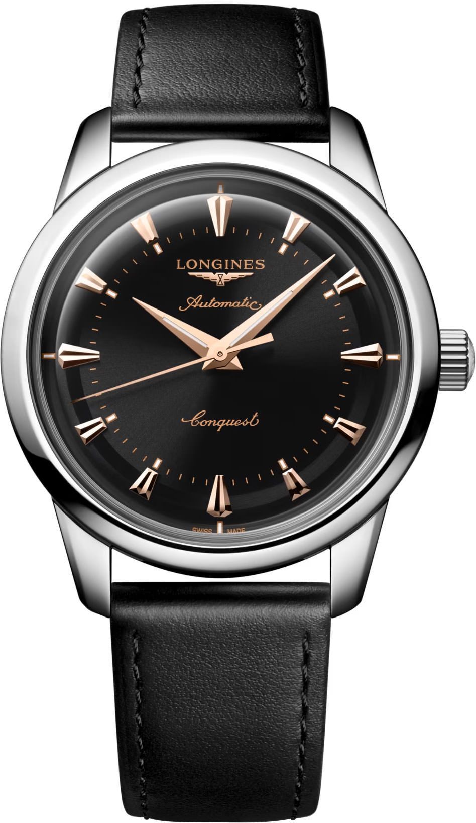 Longines Heritage Classic  Black Dial 40 mm Automatic Watch For Men - 1