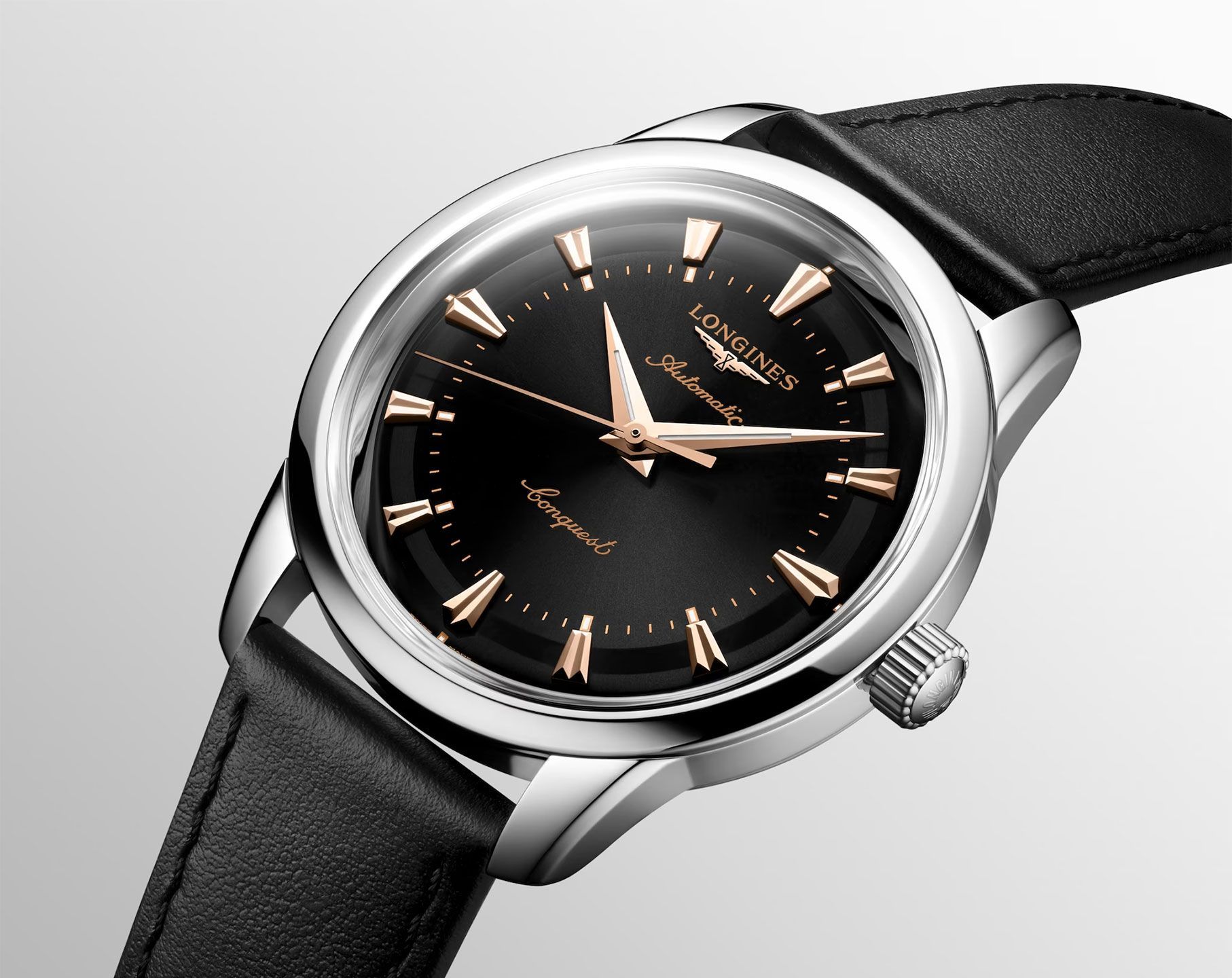 Longines Heritage Classic 40 mm Watch in Black Dial