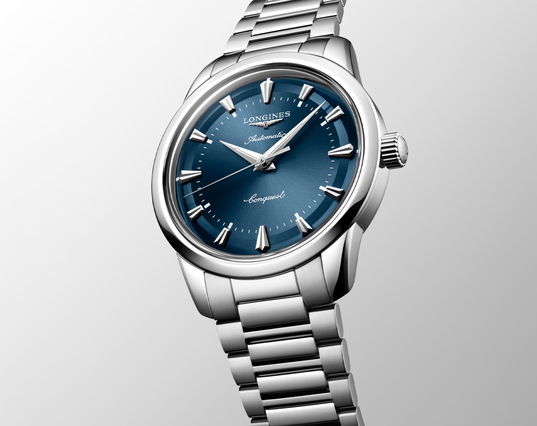 Longines Heritage Automatic Men Watches in Round case Blue Dial