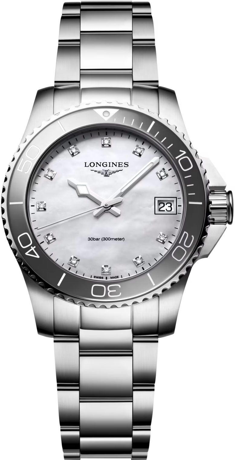 Longines HydroConquest  White MOP Dial 32 mm Quartz Watch For Women - 1