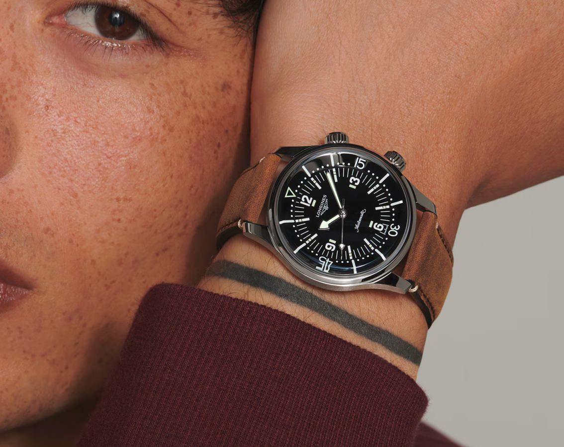 Longines heritage diver black best sale