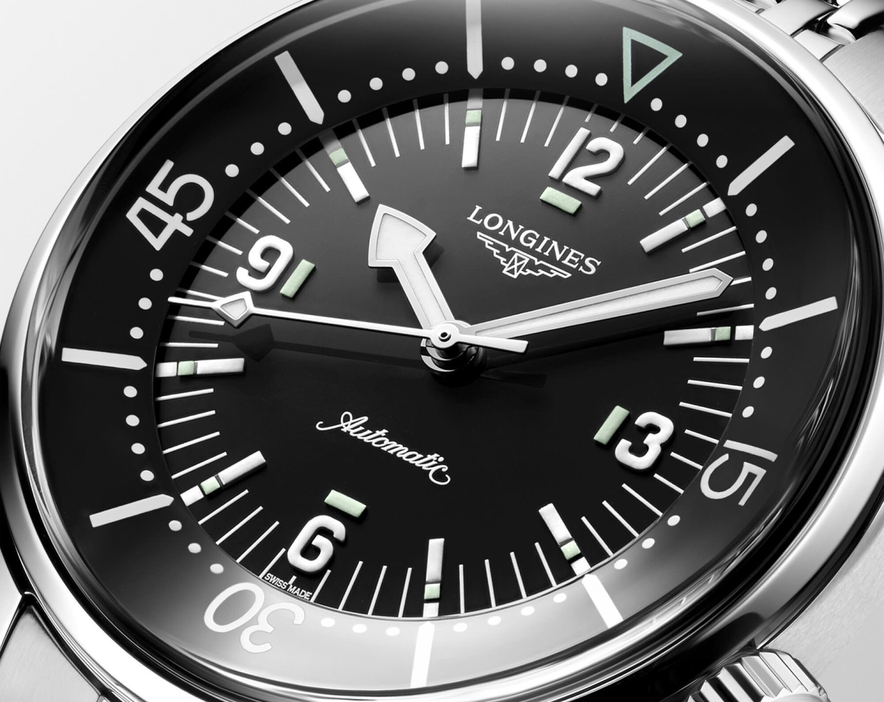 Longines Longines Legend Diver  Black Dial 39 mm Automatic Watch For Men - 6
