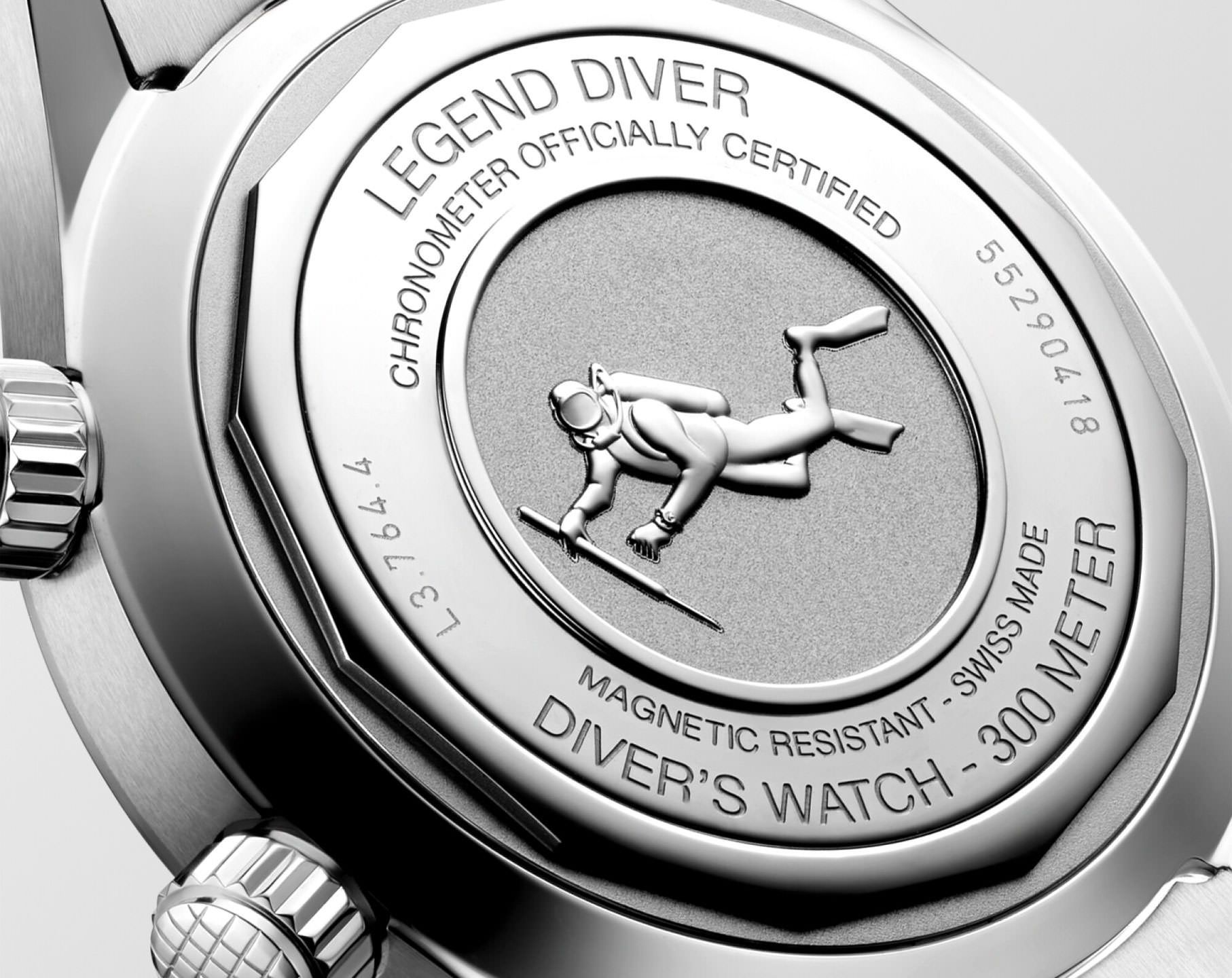 Longines Longines Legend Diver  Black Dial 39 mm Automatic Watch For Men - 8