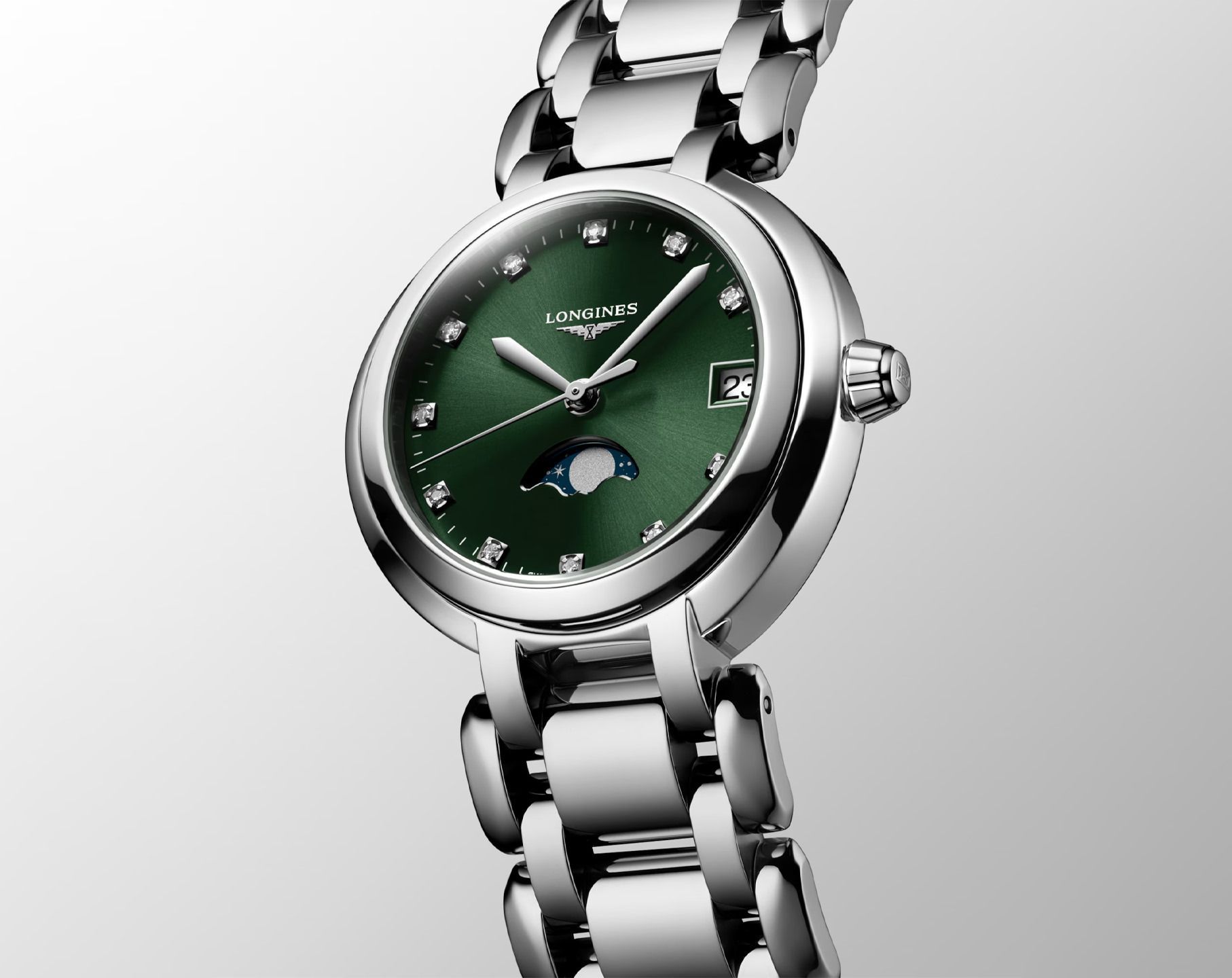 Longines Elegance Longines Primaluna Green Dial 30.50 mm Quartz Watch For Women - 7