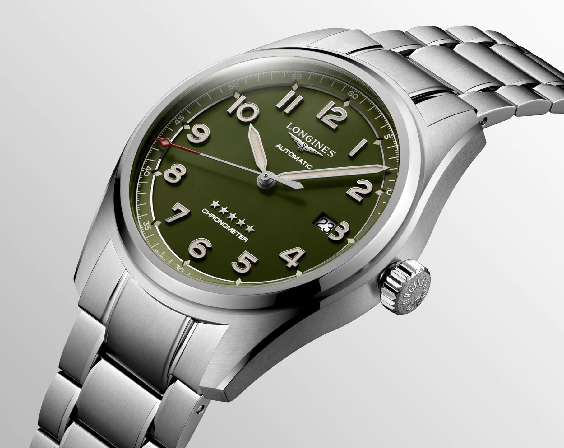 Longines Longines Spirit  Green Dial 42 mm Automatic Watch For Men - 6
