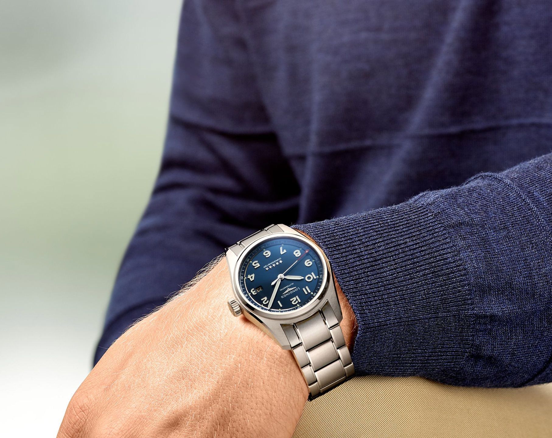 Longines Longines Spirit 42 mm Watch in Blue Dial