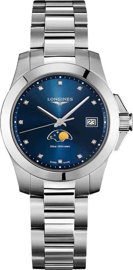 Longines Conquest  Blue Dial 34 mm Quartz Watch For Women - 1